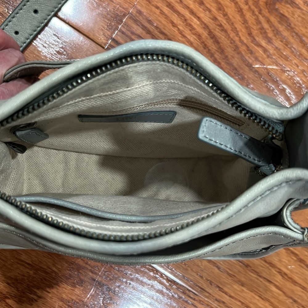 FRYE Madison North South Leather Mini Crossbody Bag Sky Blue - Picture 8 of 10